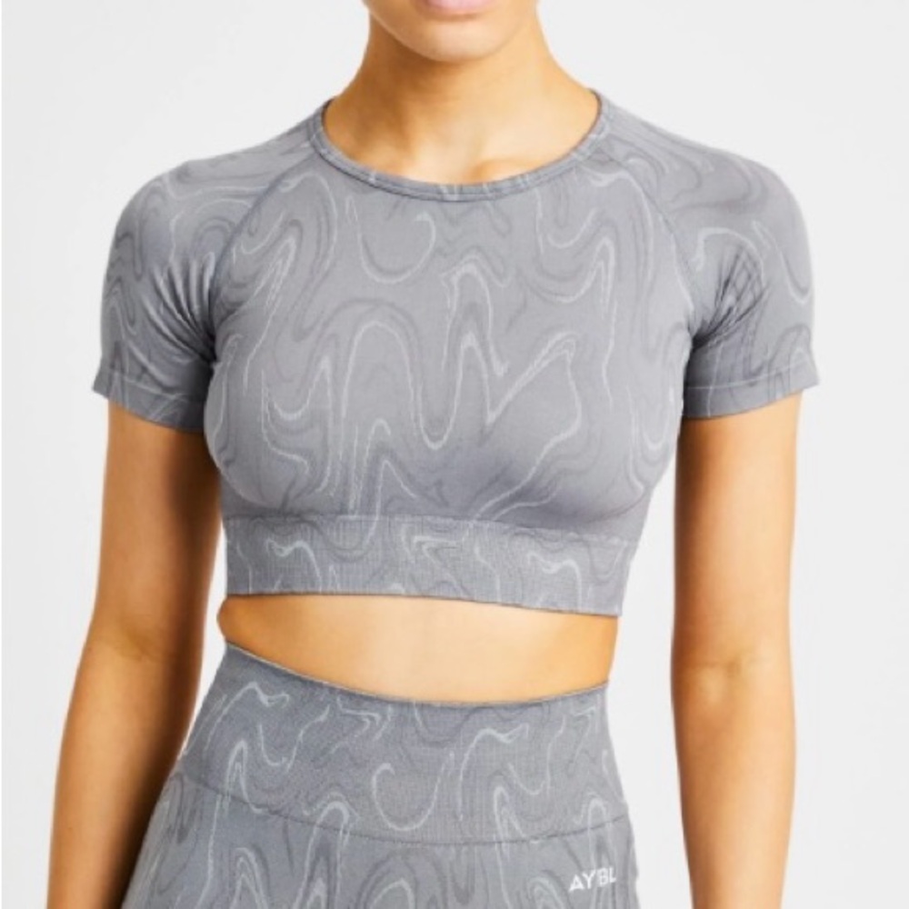 AYBL Velocity seamless crop top - grey size s